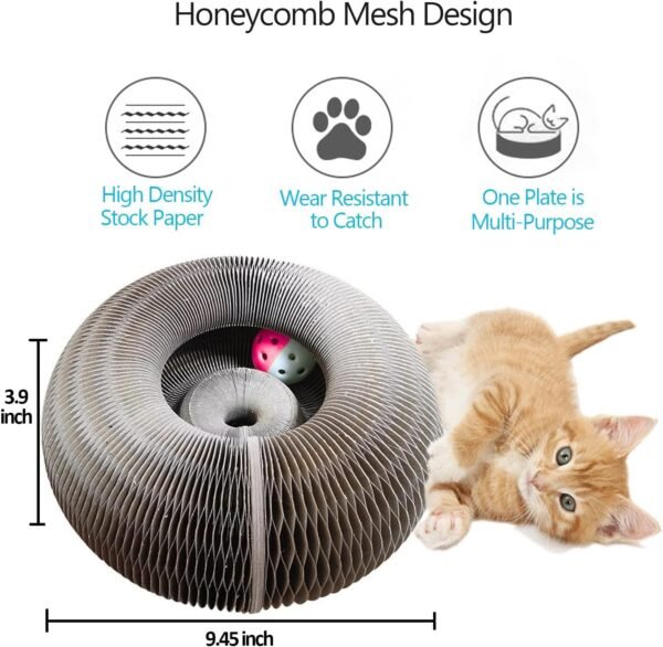 Magic Organ Cat Scratcher Board Cat Ball Adventure The Ultimate Interactive Mental Physical Exercise for Indoor Cats Toy - Image 4