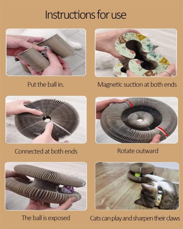 Magic Organ Cat Scratcher Board Cat Ball Adventure The Ultimate Interactive Mental Physical Exercise for Indoor Cats Toy - Image 3